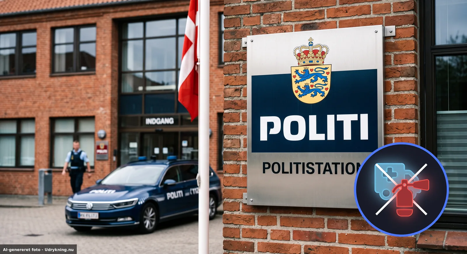 AI-genereret illustration af politi